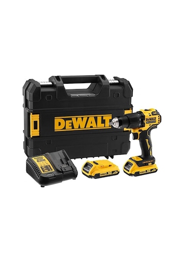 Dewalt DCD709D2T-QW 18V 1.5 Ah Çift Akülü Kompakt Kömürsüz Darbeli Matkap