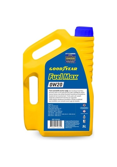 Goodyear Fuel Max 0W20 5 Litre Motor Yağı