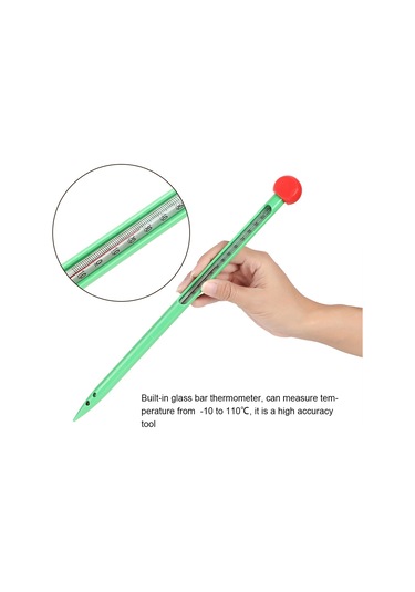 Springsun Toprak Sıcaklığı Ölçer, Cam Çubuklu Ve Bataryasız, Bahçe-bağ-çiftlik İçin -10 C/+110 C Aralığında Doğru Okuma