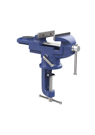Steiner 60 Mm Dönerli Örslü Mini Masa Ve Tezgah Mengenesi Mavi