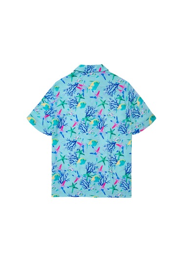 Anemoss Akvaryum %100 Viskon Erkek Gömlek Çok Renkli