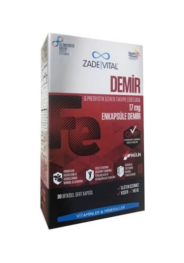 Zade Vital Demir Blister 30   Kapsül