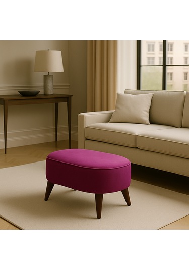 A5 Home Oval Puf Mürdüm