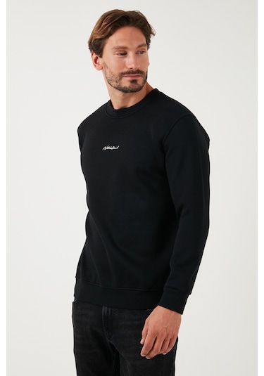 Buratti Pamuklu Regular Fit Bisiklet Yaka Erkek Sweat 59050121 Siyah