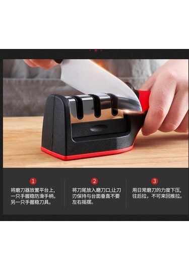 Createtech Wn Ulzyvf Mutfak İşlevli Dört Çok Bileyici, Bileme Bıçak Aşamalı Aparatı He