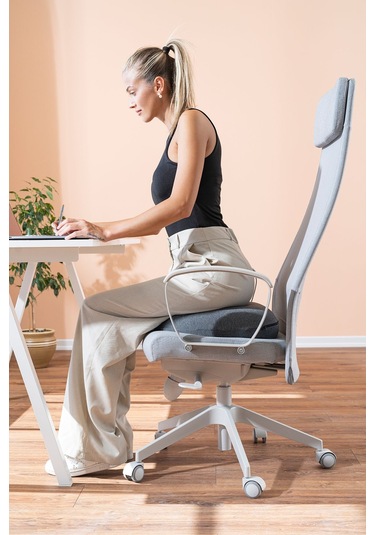 Sünger Önü Açık Oturma Simidi Kuyruk Sokumu Visco Yastığı Oturma Minderi 43x43x9 Cm