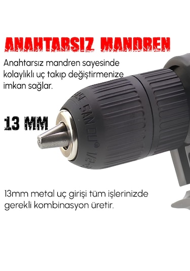 Prohummer PH250 Profesyonel Elektrikli Darbeli Matkap Mavi