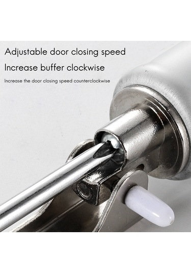 Basit Kapı Kapatıcı Sessiz Pnömatik Hidrolik Tampon Otomatik Gümüş