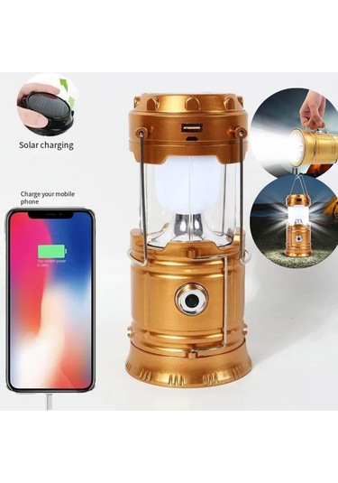 Forlife 20Watt Solar Kızaklı Kamp Lambası Siyah