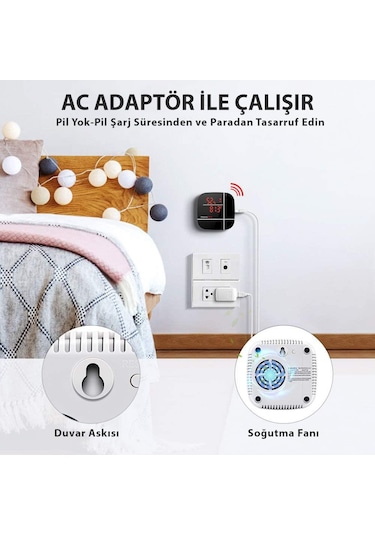 ThermoPro TP90 WiFi App Kontrollü Sıcaklık ve Nem Termometresi