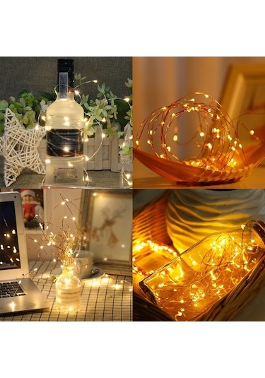 Pazly Güneş Enerjili 20 Led Şişe Dekoratif Işık Zinciri - 2 Metre
