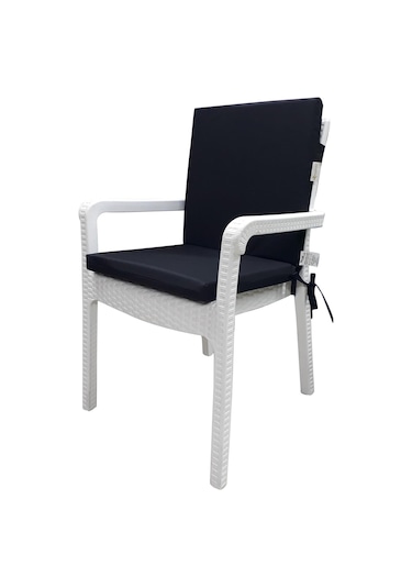 Mirzade 6 Adet Elit Su Geçirmez Yüksek Arkalı Minder-siyah