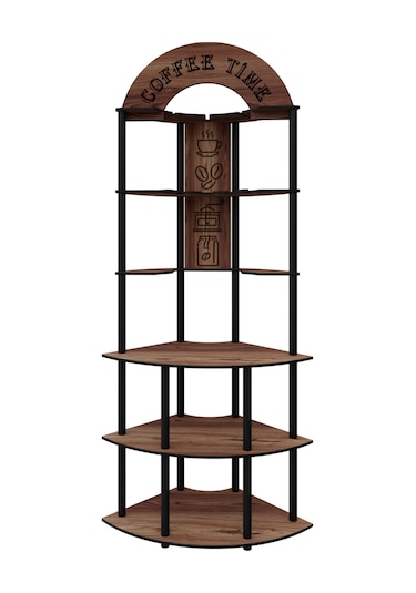 Ristretto Kahve Köşesi Rafı Ceviz Ceviz