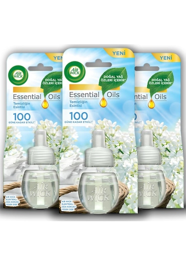 Air Wick Elektrikli Oda Kokusu Yedek Şişe Temizliğin Esintisi 3 x 20 ML