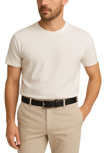 Erkek Kemer Siyah 2'li Kot Ve Kumaş Pantolon Kemeri