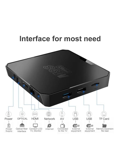 Laxsam M98 Pro Android 10.0 2 GB 16 GB 4K 3D Wifi Android Akıllı Tv Box