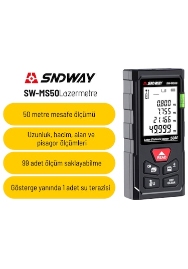 Sndway Sw-ms50 Başlangıç Serisi 50 Mt Lazermetre