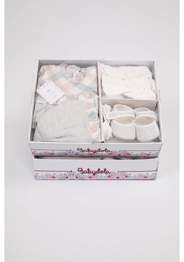 Şapka Makosen Çorap Külotlu 5'li Kız Bebek Elbise Yenidoğan Hediye Seti 12608 001