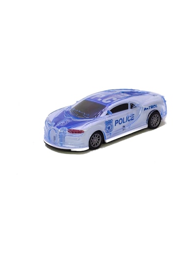 Oyuncak Polis Arabası Bugatti Işıklı Sesli Sürtmeli 15 Cm