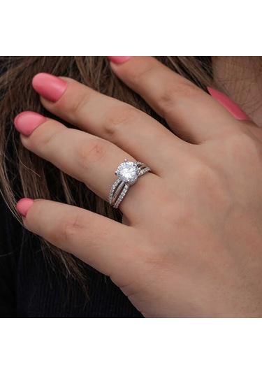 Stillove Gümüş Tek Taş Kadın Yüzük T8590 Gümüş