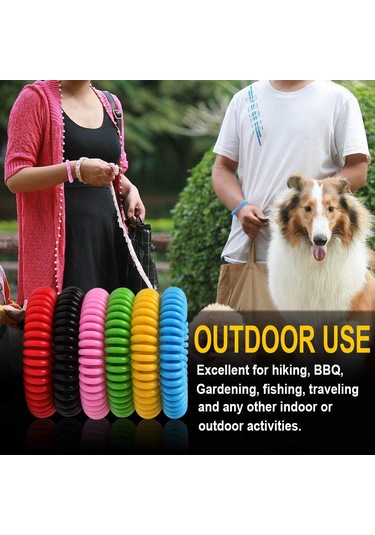 Symbee Doğal Bitkisel Yağlı Kovucu Bilezikler, Su Geçirmez, Deet'siz, Bağımsız Paketli, Dışarıda Ve İçeride Kullanım, Yumuşak Eva Malzeme