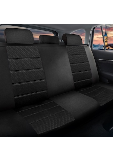 Minderland K1 - Suzuki Splash İle Uyumlu Koltuk Kılıfı, Tam Takım/siyah