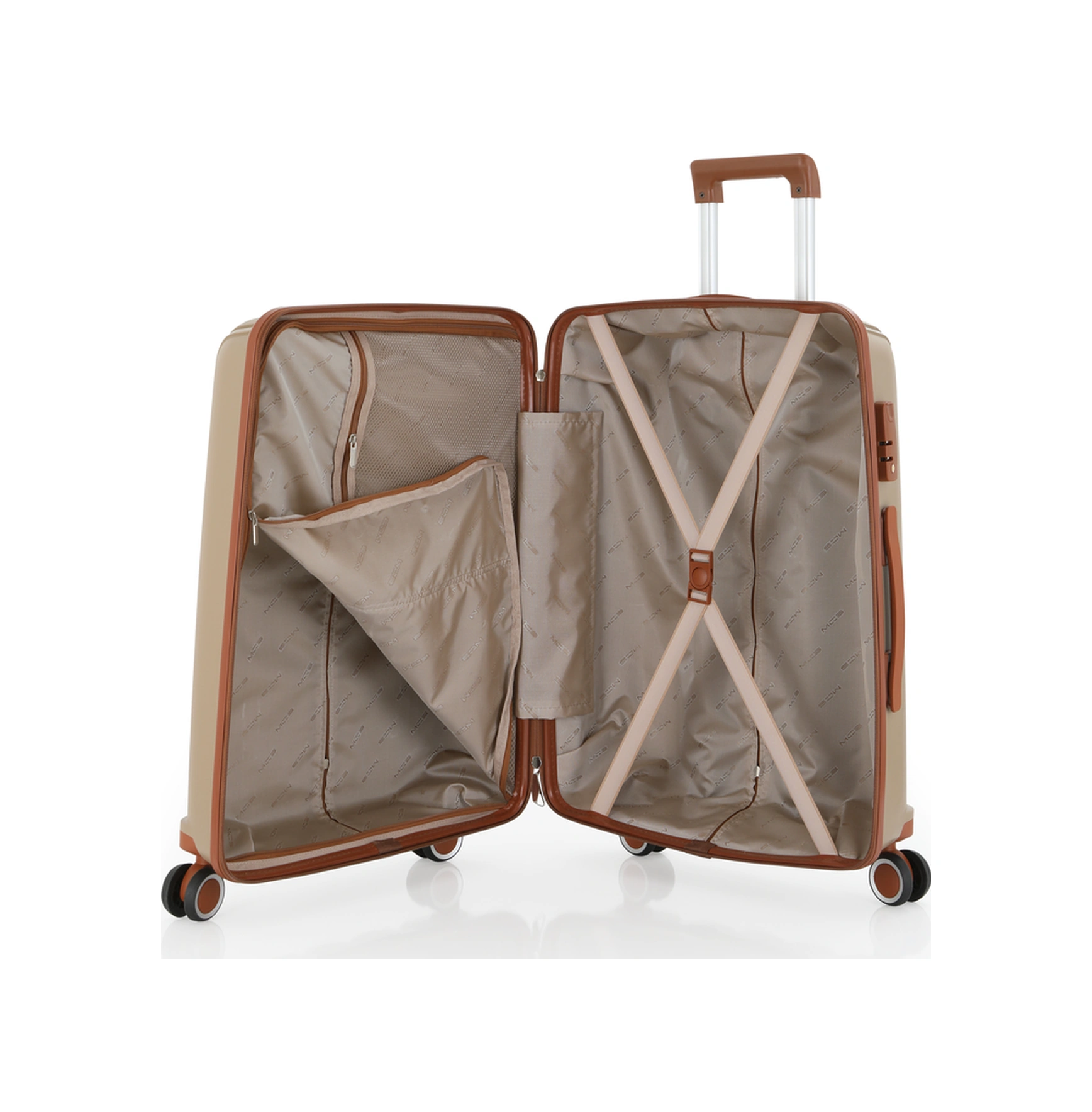 Mçs Polipropilen 2li Valiz Seti Büyük & Makyaj V305 S21yy1000081-set 10584 Şampanya/kahve