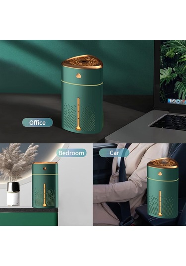 Yucama 1000 Ml Mist Nemlendirici Difüzör Renkli Gece Lambası Ile - Beyaz