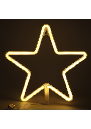 Kosona Pvc Yıldız Şekilli Led Neon Işık, Usb/aa Pil Beslemeli, Ev/parti Dekorasyon Aydınlatması Pil Dahil Değil Diğer