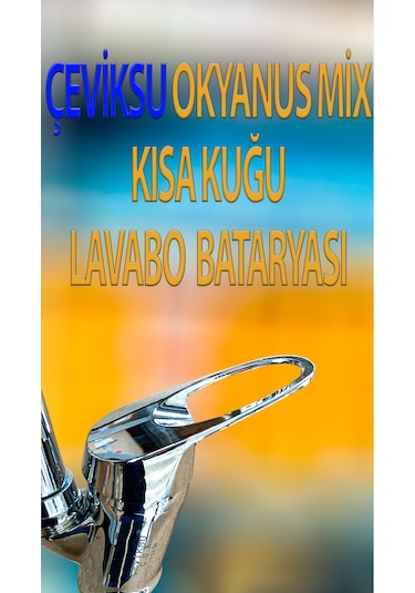 Okyanus Mix Kısa Kuğu Lavabo Bataryası Krom