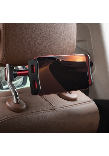 Ranyeek Araba Arka Koltuk Arka Paneli Telefon Ve Tablet Tutucu 4-10.5 İnç, Kırmızı, Abs+alüminyum Alyuminyum Kırmızı