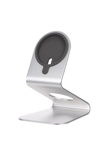 Novahub İphone Uyumlu 12 İçin Kaymaz Alüminyum Şarj Standı - Dikey Kablosuz Şarj Aleti