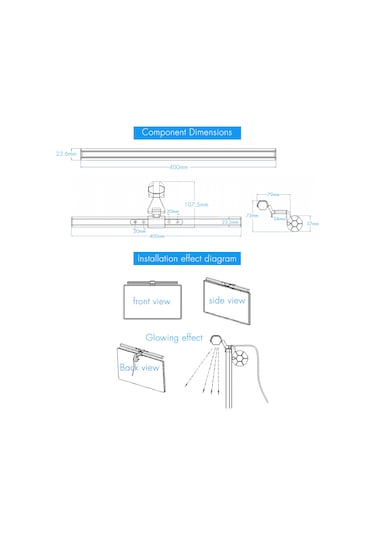 Neoglint D C5v 84led Monitör Ekran Işığına Duyarlı Siyah