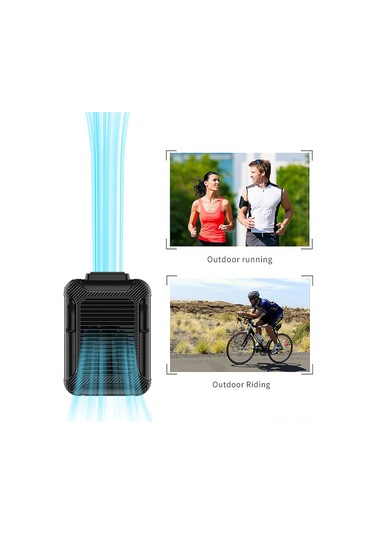 Padalink Usb Şarjlı 6000mah Taşınabilir Bel Fanı - 18 Saat Soğutma