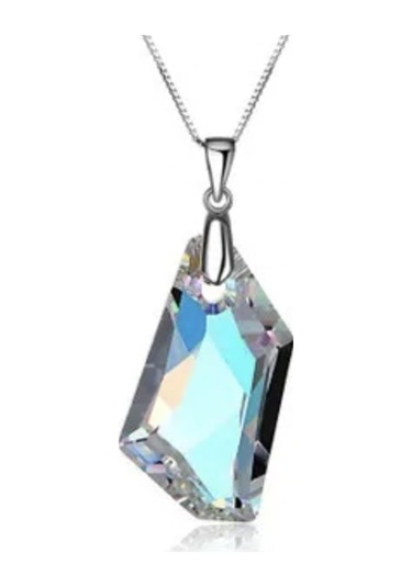 Monemel Kristal Taşlı Kolye Altın Kaplama N01900 Gümüş