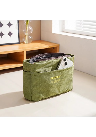 Travel Çanta İçin Büyük Fermuarlı İç Organizer, Yeşilimsi 361982281 Fildişi