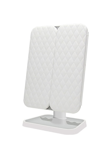 Sones Basit Ve Şık Led Üç Katlı Kare Makyaj Aynası, Özellikler: Tak-çıkar Monokrom Lamba Beyaz