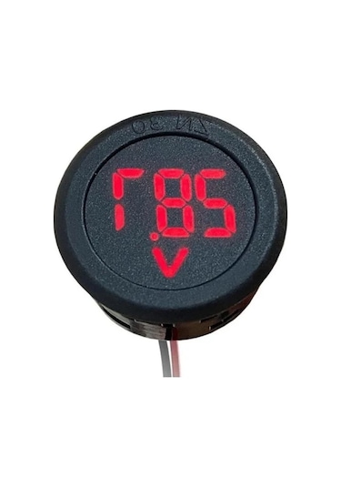 Yuvarlak Dc 4-100v Voltmetre - Karavan Ve Motosiklet Uygun
