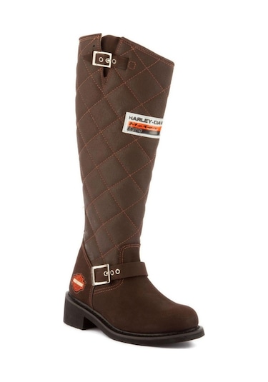 Harley Davidson Laconia/hi/646 Bayan Çizme HD-025G0074-R0878 Koyu Kahverengi