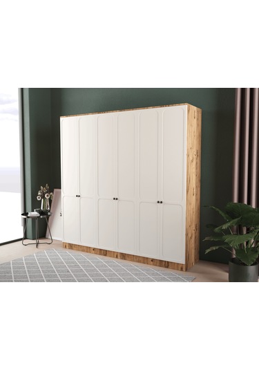 Irmak 6 Kapaklı Eko Gardırop - Mdf Kapak Aytaşı