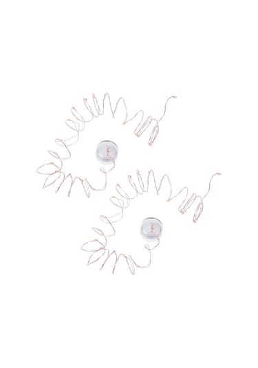 Agoodshop Led Dize Işık 6ft 20 Ledler Mini Pille Çalışan Dize Işık Sıcak Beyaz 1 Adet Polisilikon 2v