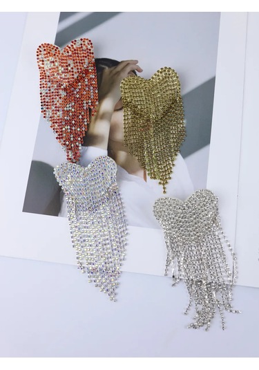 Slubov'u Aksesuar Yaldızlı Kalp Broş 296458810 Gümüş