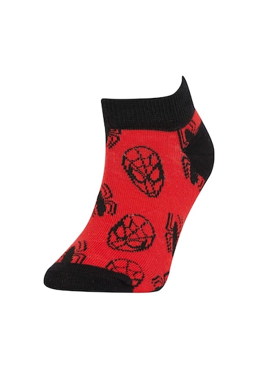 DeFacto Erkek Çocuk Marvel Spiderman 3'lü Pamuklu Patik Çorap -  Z9028A6NSKR1