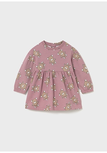 Mayoral Pembe Kız Bebek Desenli Elbise 2916 Pembe