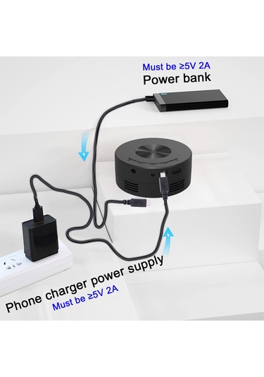 Yt200 180p Portable Mini Projector With Usb Cable And Remote Control For İos/android Uyumlu  Phones, Home Theater, And Outdoor Camping