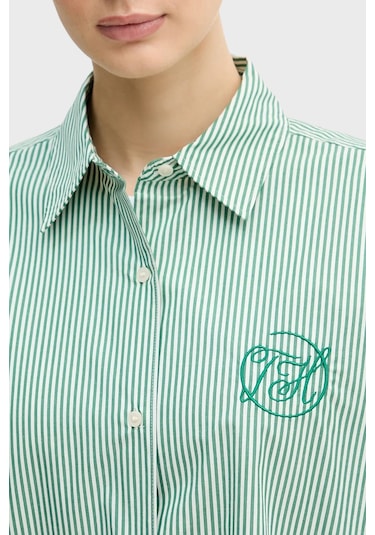 Tommy Hilfiger Bayan Gömlek Ww0ww48190 0cd Yeşil Yeşil