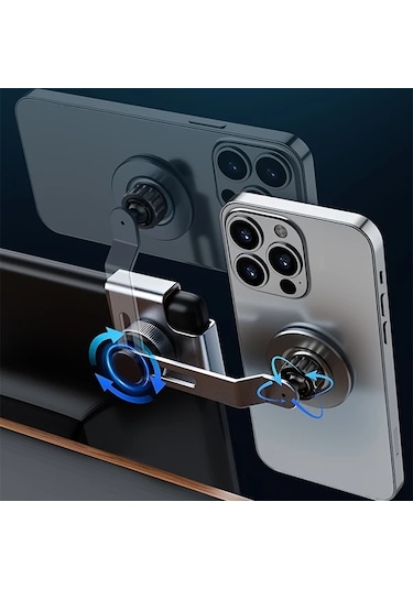 Honeybeeshop Yc26 P10s Plastik Model Araba Telefon Tutucu Alüminyum Taban Manyetik Navigasyon Braketi Titreşim Önleyici Tesla Model Y 3 Ekran Uyumlu