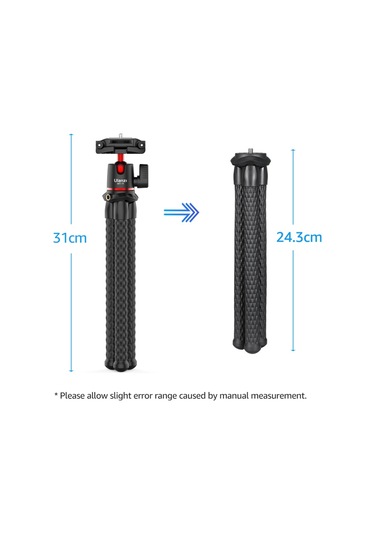 Ulanzi Mt-11 Esnek Ahtapot Tripod Standı 1/4 İnç Vida 2'si 1 Arada Platform Tasarımı 360 Ayarlanabilir Bilyalı Başlık 2kg/4.4lbs Yük Kapasitesi Akıllı Telefon Dslr Slr Kamera Canlı Yayın Çevrimiçi Video Kaydı İçin Siyah