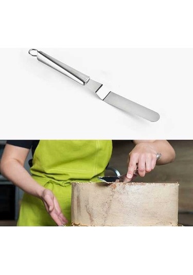 Ganzhoushop Spatulası Spatula Sones Pişirme Pişirme Paslanmaz Çelik Krem Kek Kazıyıcı Çelik Çan Bıçağı Mutfak Araçları Fd Diğer