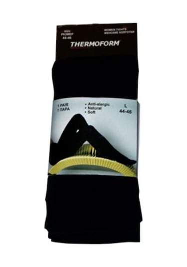 Thermoform Kadın Pamuklu Külotlu Çorap Siyah (479779124) Çok Renkli